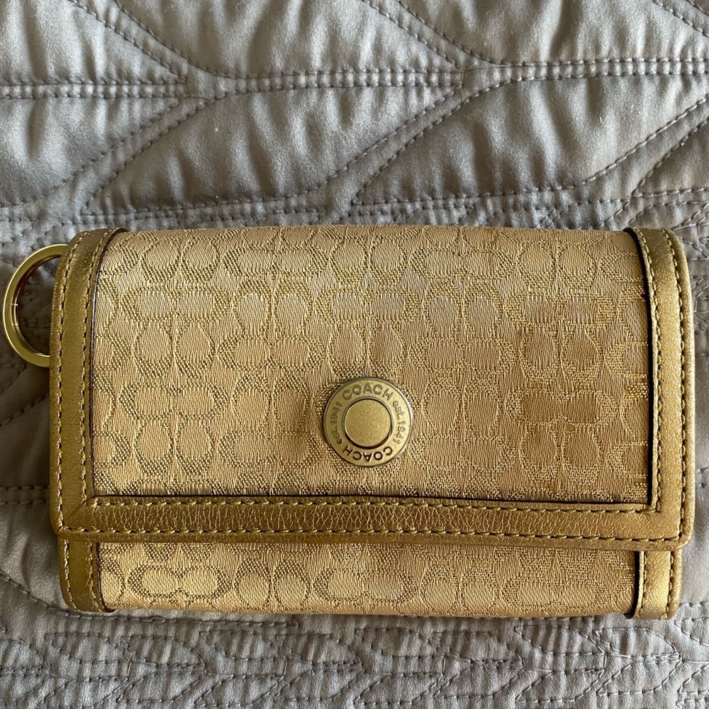 Coach gold wallet